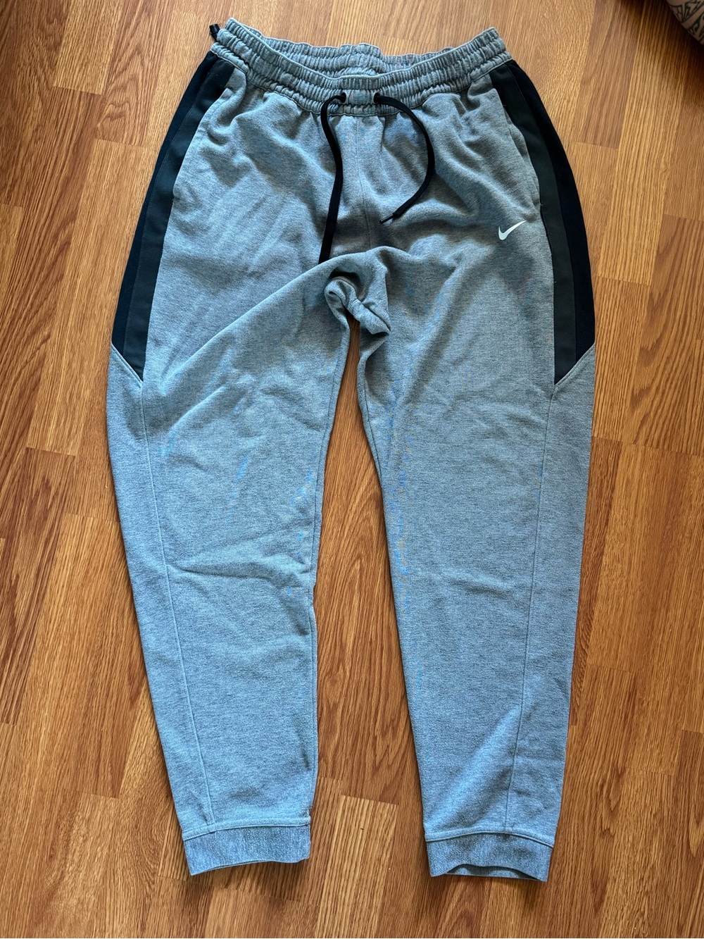 Nike Grey Joggers with Black Side Panels